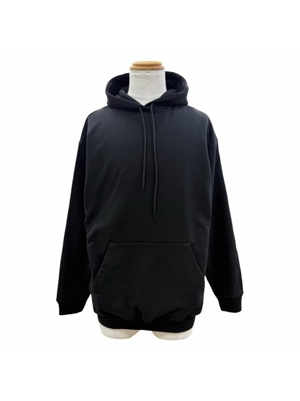 Balenciaga Cotton 100% Logo Print Hooded Pullover Hoodie Black